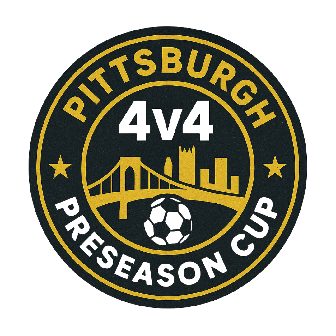 2026 4v4 Pittsburgh Preseason Cup logo — Pittsburgh youth soccer tournament hosted by UnitedGoals USA in Russellton, PA.