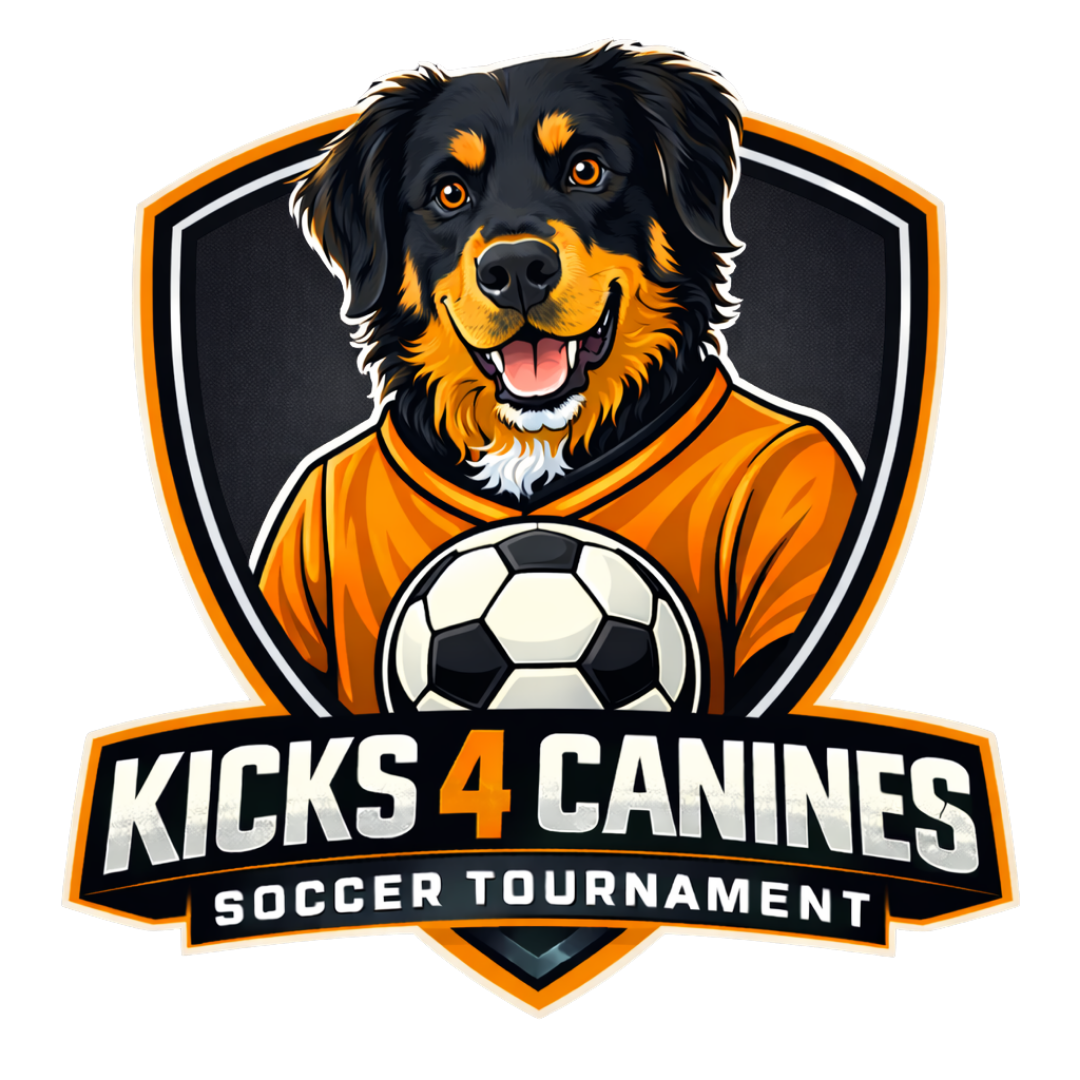 Kicks 4 Canines Soccer Tournament Logo in Montoursville, PA